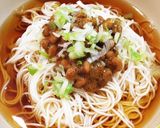 納豆とのりの佃煮そうめん♪作り方4写真
