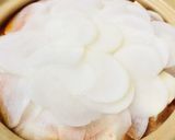 スライス野菜のチゲ鍋●大根＆人参お花風作り方3写真