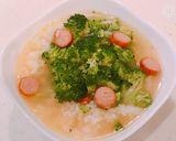 ブロッコリー入り、ソーセージスープご飯！作り方3写真