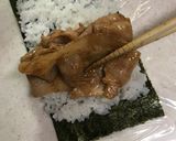 高校生の息子の好物☆がっつり焼肉海苔巻作り方5写真