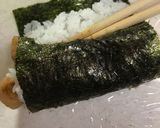 高校生の息子の好物☆がっつり焼肉海苔巻作り方6写真