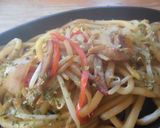 焼豚ともやしの焼きうどん♪作り方5写真