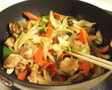 鶏ももと野菜のカレー醤油炒め作り方9写真