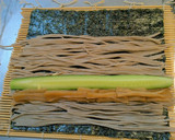 変り種！あっさりお蕎麦で巻き寿司！作り方6写真