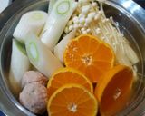塩麹の出汁でみかん鍋～餅との相性もグッド作り方1写真