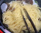 帆立稚貝と長ねぎのパスタ作り方5写真