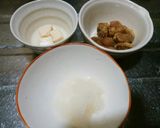 わんにゃんご飯　大根おろしの汁かけごはん作り方1写真
