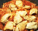 簡単☆旨い！鶏むね肉のトマトソース煮♪作り方5写真