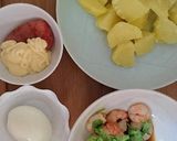 あたた生だしでエビのタラモサラダ作り方3写真