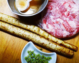 新ごぼうと豚肉の山椒風味炒め作り方1写真