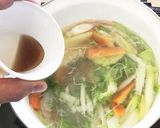 白菜とじゃがいもの春雨スープ作り方3写真