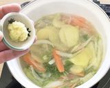 白菜とじゃがいもの春雨スープ作り方4写真