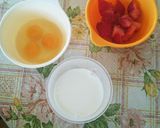離乳食中期:いちごのプリン風作り方1写真