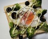 目玉焼き×ブロ×オリーブ✧和トースト作り方6写真