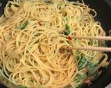 簡単！ランチ◎ツナと水菜の和風のパスタ作り方5写真