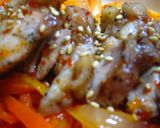 ♪蒸し鶏肉の豆板醤ドレッシング♪作り方5写真
