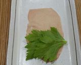 セロリの葉で♪クリームチーズの生ハムまき作り方4写真