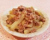 ひき肉とジャガイモの炒め物♪作り方3写真