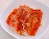 レンジで簡単2分、ベーコン焼肉丼！作り方5写真