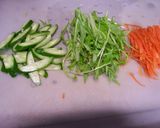 味は一緒かな？フォーで…生春巻き風サラダ作り方1写真
