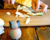 「ネギ焼きそば」作り方1写真