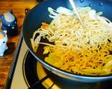 「ネギ焼きそば」作り方4写真