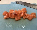 北海道土産☆簡単！くにをの鮭キムチ風☆作り方1写真