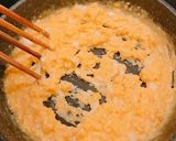 蓮根と舞茸入りの肉そぼろの、３色そぼろ丼作り方7写真