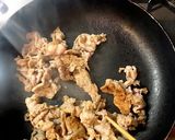 節約！ 長ネギ青い部分と豚こま炒め作り方2写真