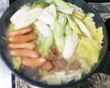 白菜と豆腐とウィンナーのチキンコンソメ煮作り方6写真