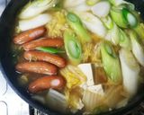 白菜と豆腐とウィンナーのチキンコンソメ煮作り方7写真