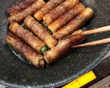 簡単！アスパラINチクワの豚肉巻き作り方1写真