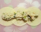 簡単給食　えびと豆腐の薔薇ぎょうざ☆作り方5写真