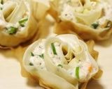 簡単給食　えびと豆腐の薔薇ぎょうざ☆作り方10写真