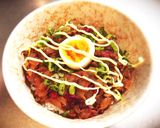 オニオンベーコンしばマヨ丼作り方4写真