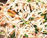豚ニラもやしとん平焼き♬ダブルソース仕様作り方4写真