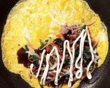 豚ニラもやしとん平焼き♬ダブルソース仕様作り方9写真