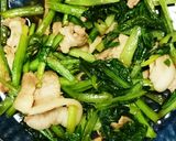 小松菜と豚肉のニンニク醤油炒め作り方5写真