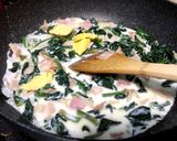 ほうれん草とベーコンの簡単クリームパスタ作り方4写真