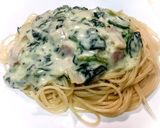 ほうれん草とベーコンの簡単クリームパスタ作り方7写真
