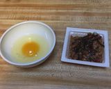 忙しい朝に: 洗い物の少ない逆転卵ご飯作り方1写真