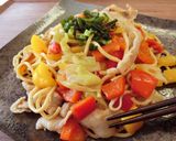 【糖質制限】豚肉パプリカ塩焼きそば作り方7写真