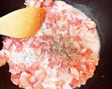 鶏もも肉と水菜の柚子胡椒パスタ作り方3写真