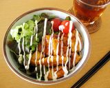 鶏胸肉の簡単照り焼きチキン丼作り方4写真