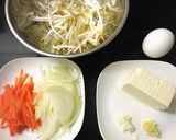 人参ともやしの豆腐チャンプルー作り方1写真