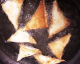 チーズとろける☆ツナとコーンの三角春巻き作り方11写真