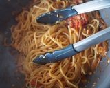 鯖水煮缶とトマトホール缶の贅沢節約パスタ作り方6写真
