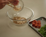 鶏ささみと水菜のサラダ作り方3写真