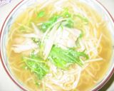 旬の水菜＆豚＆ゴボウのハリハリラーメン作り方5写真