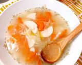味付けは塩だけ!鶏ガラ出汁の根菜スープ作り方6写真